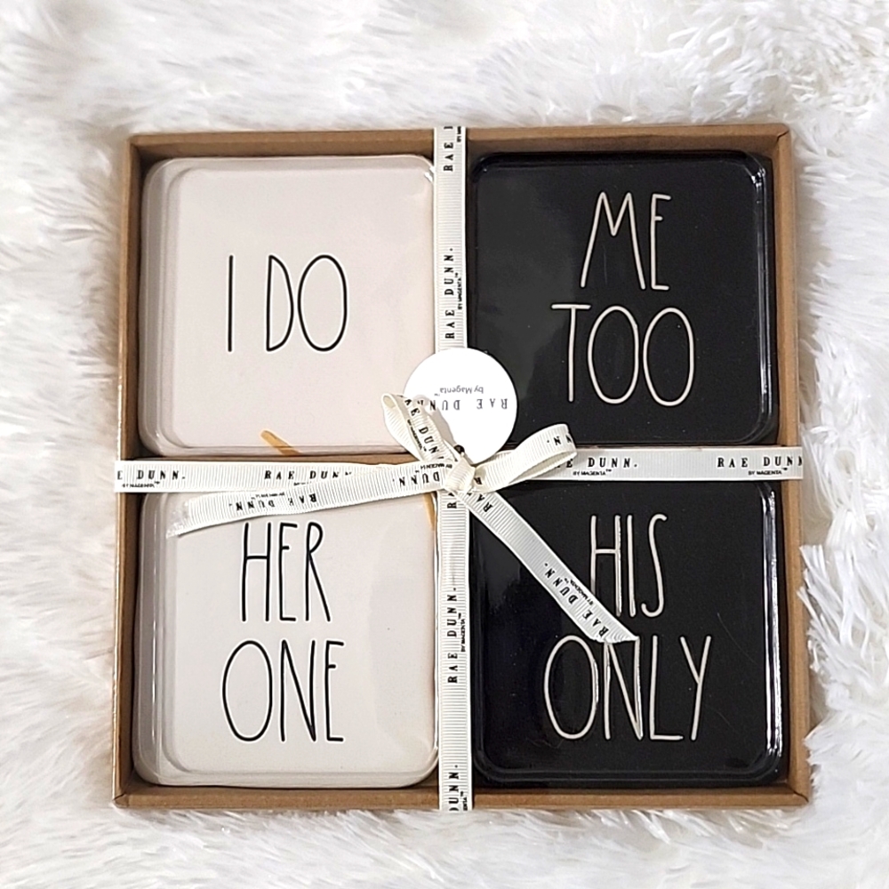 NWT Rae Dunn by Magenta Ceramic Wedding Coaster